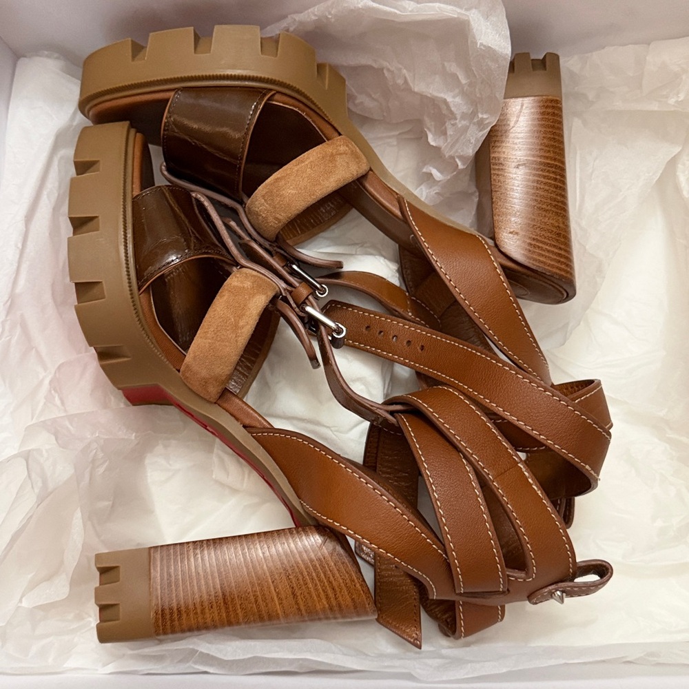 Christian Louboutin Brown Box with White Logo